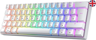 Mechanisch Gaming Toetsenbord 62 Toetsen Hot-swap RGB Verlichting compact 60% ISO UK Indeling