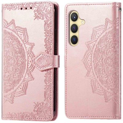 imoshion Hoesje - Geschikt voor Samsung Galaxy S24 / S25 - Mandala Bookcase - Rosé Goud