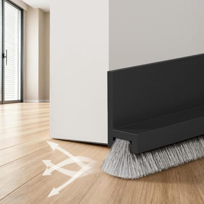 Deurafdichting Borstelstrip - Tochtstrip Deur - Tocht Vrij Houden - Zelfklevend Ontwerp - 100 cm - Zwart