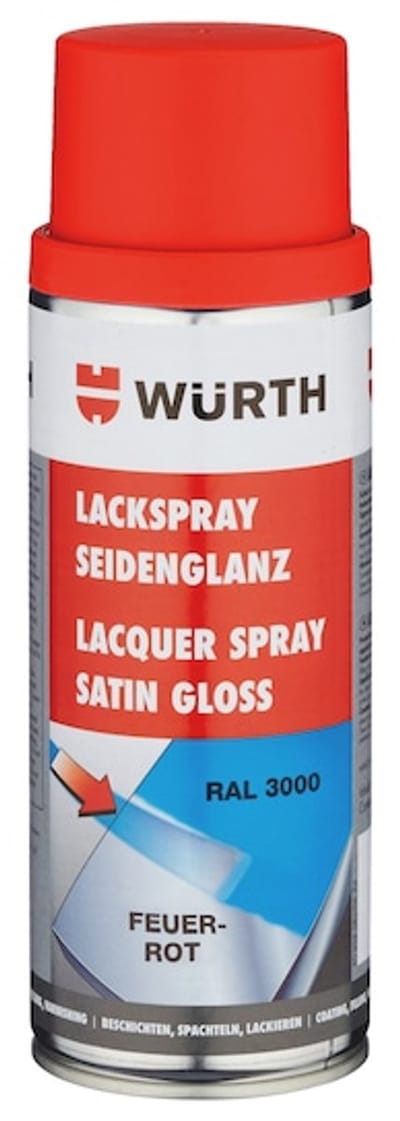 Wurth - Lakspray nitroalkydkwaliteit, zijdeglans - lakspray, zijdemat inhoud 400 ml