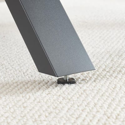 Set van 2 Rechthoekige Tafelpoten Metaal Zwart 42x40 cm Verstelbaar Onderstel voor Salontafel