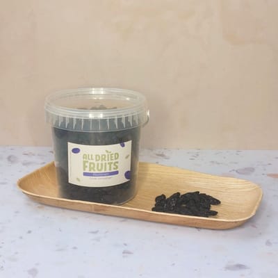 All Dried Fruits - Zwarte rozijnen pitloos - Gezonde fruitsnack - 600 gram