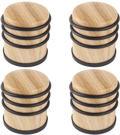 Deurstop - 4 Stuks - Deurstopper - Deurbuffer - Houtlook - 7,9cm - MADERA