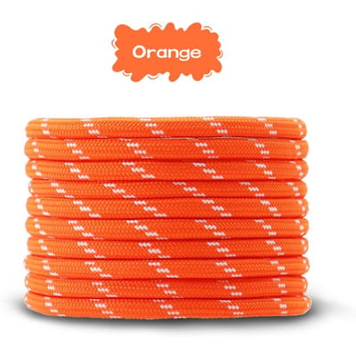 2 Paar Werkschoenen Schoenveters Diameter 4,5 mm Heavy Duty Wandelschoenveters voor Mannen Vrouwen Rond Duitse Trainingsschoenveter 100cm oranje