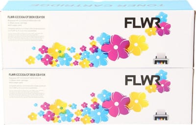 FLWR - Toners / Canon 718 Duopack / zwart / Geschikt voor Canon