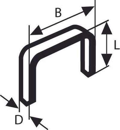 Bosch - Niet met platte draad type 54 12,9 x 1,25 x 8 mm
