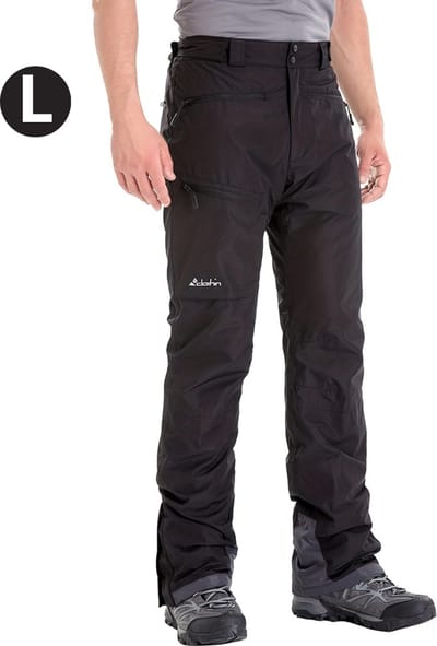 Nivard Skibroek - Skipak - Snowboard Broek - Winterbroek - Sneeuwbroek - Heren - Wintersport - Buiten - Zwart - Maat L