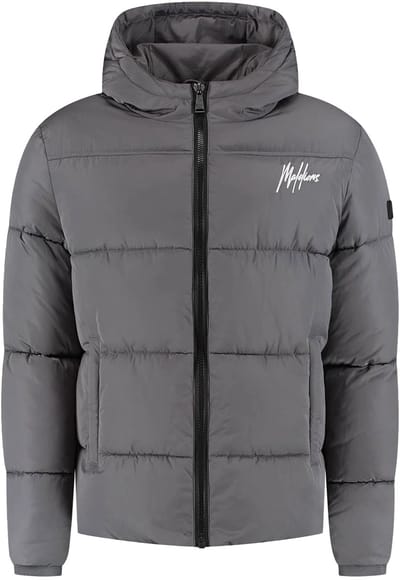 Malelions sport ace puffer jacket in de kleur grijs.