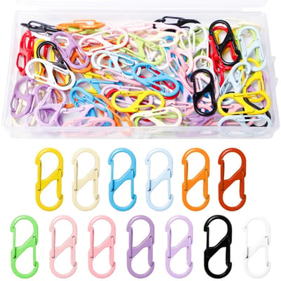 Dailygoods - 78 Stuks Mini S-Karabijnhaken voor Sleutelhangers en Handwerk