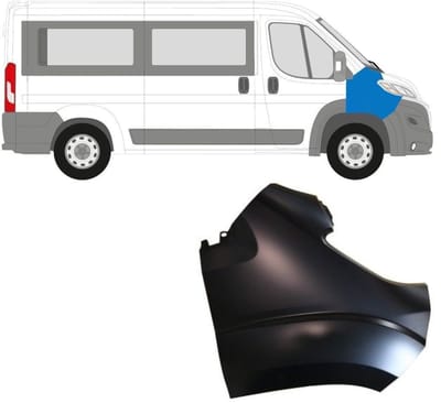 Voorste spatbord voor Peugeot Boxer 2014-2018 / Rechts