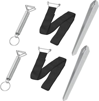 ProPlus Stormbandenset – 3,5 M – Stormlijnset – Tent Stormkit – Caravan- en camperluifels – Voortenten – Compleet pakket – Incl. stormharingen & veer