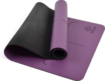 YoZenga Premium Rubber Yoga Mat – Lotus Purple – sportmat – Fitnessmat – Pro Grip – Extra Breed – Hygiënisch – Inclusief draagriem