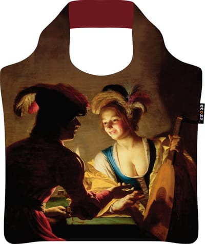 Ecozz - Gerard van Honthorst - The Matchmaker - 100% gerecycled (rPet) – Öko-Tex - Voorzien van rits - Afsluitbaar - Opvouwbare boodschappentas - Waterresistant – Shopper - Ecovriendelijk - Duurzaam - Ecoshopper