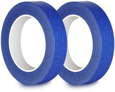 Verwijderbare Masking Tape voor Schilderen en Renoveren - 2 Rollen Blauw 20mm x 50m, Universele Lijm voor Diverse Oppervlakken