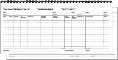 Sigel Expres Bedrijfsformulieren Km registratie, 297 x 140 mm, 2 x 40 vel, krimp 2 stuks