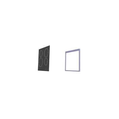 AEG glasplaat met kader, zilver, 596x600mm 140228901033