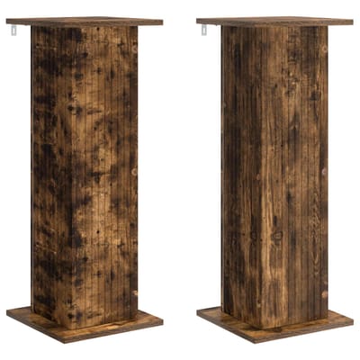 vidaXL - Plantenstand - 2 - st - Gerookt - eiken - 30,5 - x - 30 - x - 80,5 - cm