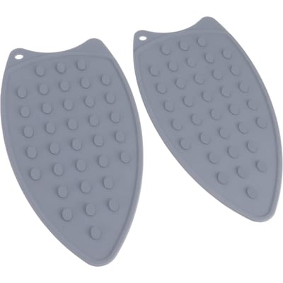 2 Pièces Repose-fer en Silicone Durable Résistant aux Chocs Résistant à la Chaleur Tapis pour Fer à Repasser pour Planches à Repasser Fers à Repasser Gris gris