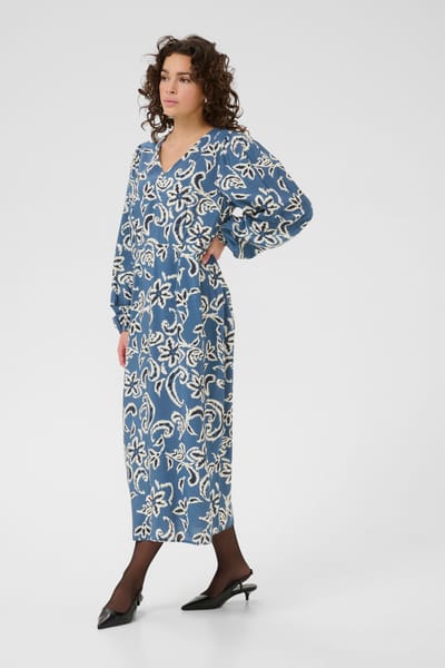 Jurk KAdahlia Tight fit blue white