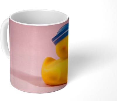 Mok - Koffiemok - Matroos - Eend - Roze - Mokken - 350 ML - Beker - Koffiemokken - Theemok