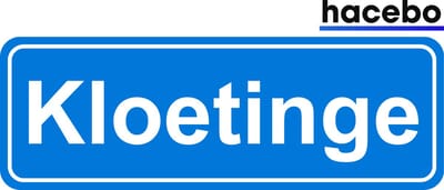 Hacebo - Plaatsnaam Sticker - 29x10 CM - Kloetinge sticker - Verkeersborden sticker - grappige cadeaus - Kloetinge