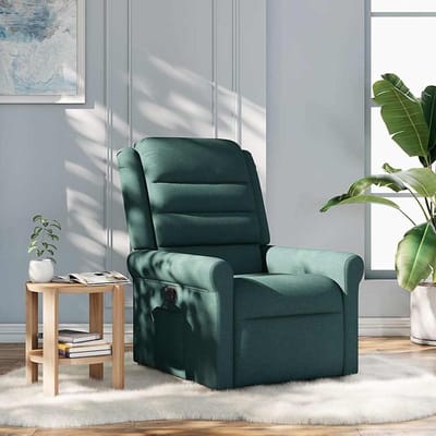 vidaXL - Fauteuil - verstelbaar - stof - donkergroen