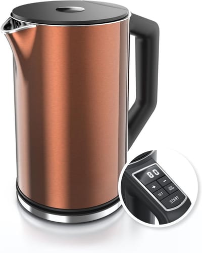 SVN® Waterkoker met Temperatuurregeling - Waterkoker - Koper - ‎16cm x 22cm x 25cm