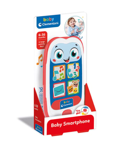 Baby Clementoni - Speelgoed telefoon - Baby Smartphone - Met dierengeluiden - 6 tot 36 Maanden