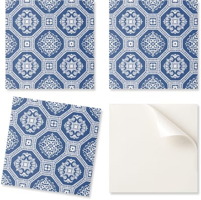 Verpakking vinyltegels met decoratie voor keuken of badkamer, achthoekig patroon, 20x20x20 cm