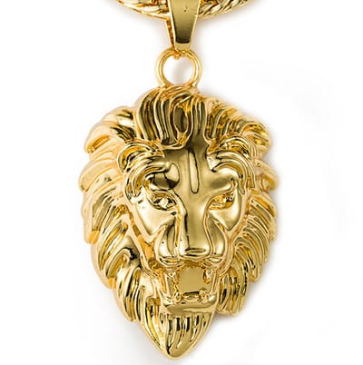 Heren Ketting met Leeuw Hanger - Staal - Kettingen - Papa Cadeau Voor Mannen - Vaderdag
