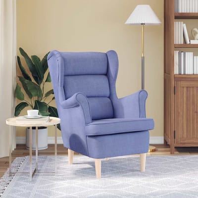 vidaXL - Fauteuil - 74x84x100 - cm - stof - jeansblauw