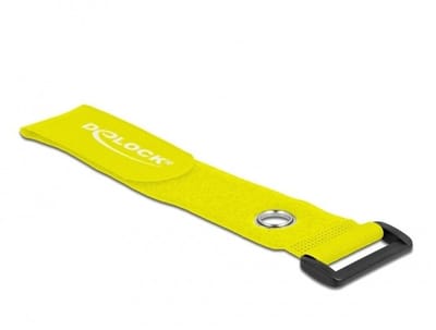 Haak-en-lus kabelbind met lus en bevestiging Eyelet L 280 x W 38 mm gele 3 stuks