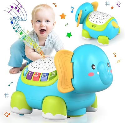 Crawling Speelgoed voor Baby's van 3 tot 12 Maanden, Muziek en Projector, Educatief Speelgoed voor 1 Jaar Oude Kinderen, Perfect Cadeau voor Pasgeborenen