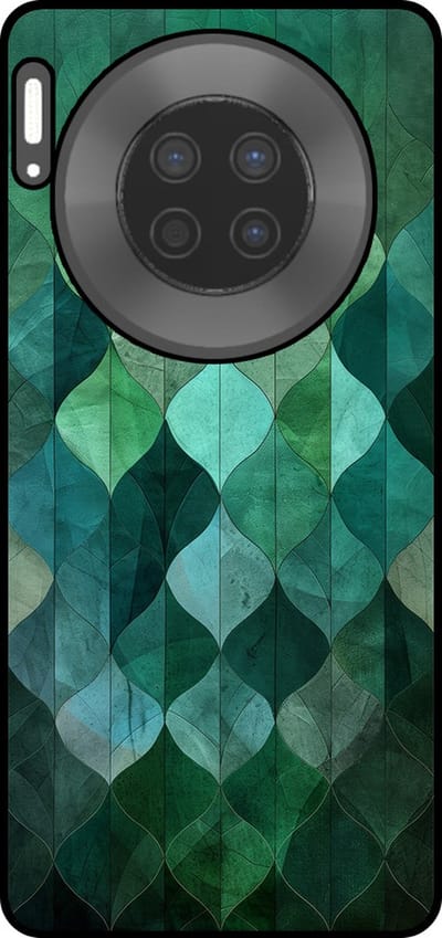 Smartphonica Telefoonhoesje Geschikt voor Huawei Mate 30 met groene bladeren opdruk - TPU backcover case green leafs design geschikt voor Huawei Mate 30