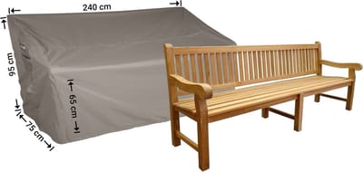 Raffles Covers Beschermhoes tuinbank - 240 x 75 H: 95 cm - RTGB240 - Waterdicht - Ademend - UV-bestendig - Elastisch rijgkoord - Beschermhoes tuinmeubelen