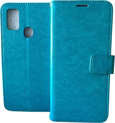 Portemonnee Book Case Hoesje Geschikt voor: Samsung Galaxy A21s - Turquoise