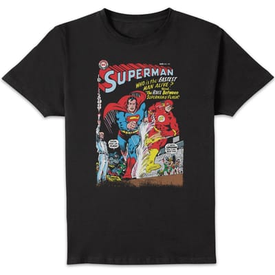 Justice League Who Is The Fastest Man Alive Cover Men's T-Shirt - Black - L