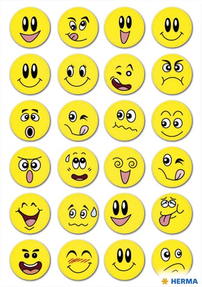 Etiket herma 3657 smiley met wiebeleffect | 10 stuks