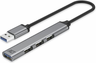 ACT USB-A hub, 3x USB-A 2.0 en 1x USB-A 3.0 AC6325
