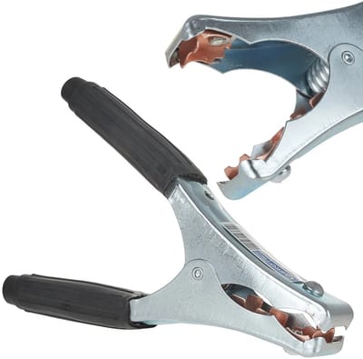 GEKO Zwarte accuklem - 500A - Stalen behuizing - Koperen inzetstukken - 210x130 mm