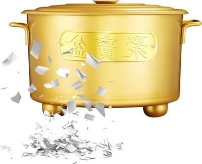 Verbrandingsoven Vat - Afvalbrander Buiten - Afval Verwerken - Roestvrij Staal - 27x27x27 cm - Goud