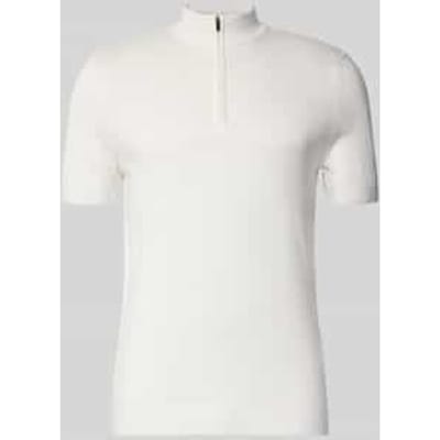 Gebreid shirt van viscosemix met opstaande kraag model 'Vadin'