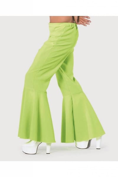 Hippie broek bi-stretch man neon groen - Maat 50