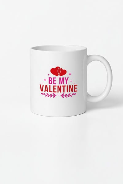 Valentijn Mok 'Be My Valentine' - Romantisch Cadeau met Harten