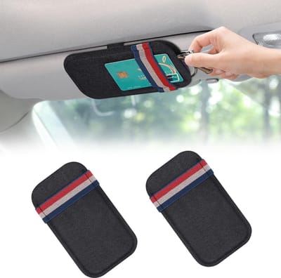 Dailygoods - Zonnebrilhouder - Auto Accessoire - Organiseer je spullen - Zwart - Brilhouder - Handig voor in de auto - Universeel