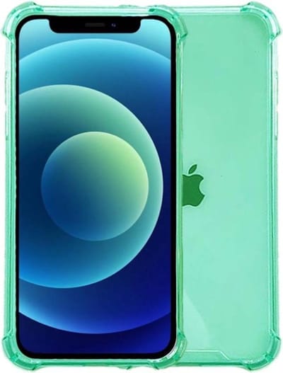 Smartphonica iPhone 12 Mini transparant siliconen hoesje - Groen geschikt voor iPhone 12 Mini