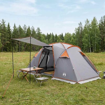 vidaXL - Tunneltent - 520 - x - 260 - x - 175 - cm - Grijs - en - Oranje
