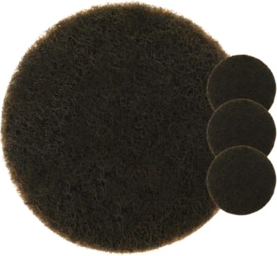 PrimeMatik - Zelfklevende meubelvilt Rond 34 mm Bruin 4 stuks