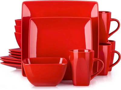 Rood Servies - Keukenbenodigdheden - Servieset - Keramisch