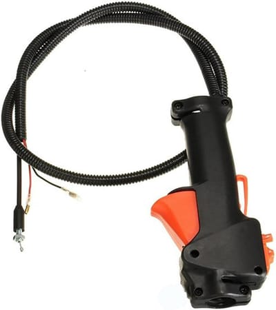 Trimmer Handvat Schakelaar - Gasklep Trigger Kabel - Bosmaaier Reparatie - 26mm Buis Montage - 200x110x38mm - Zwart